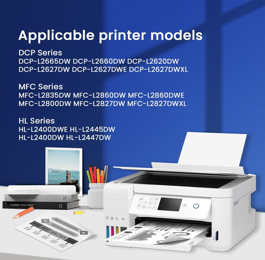 Hookink Twin Pack Brother TN-2510 Black Toner Cartridge