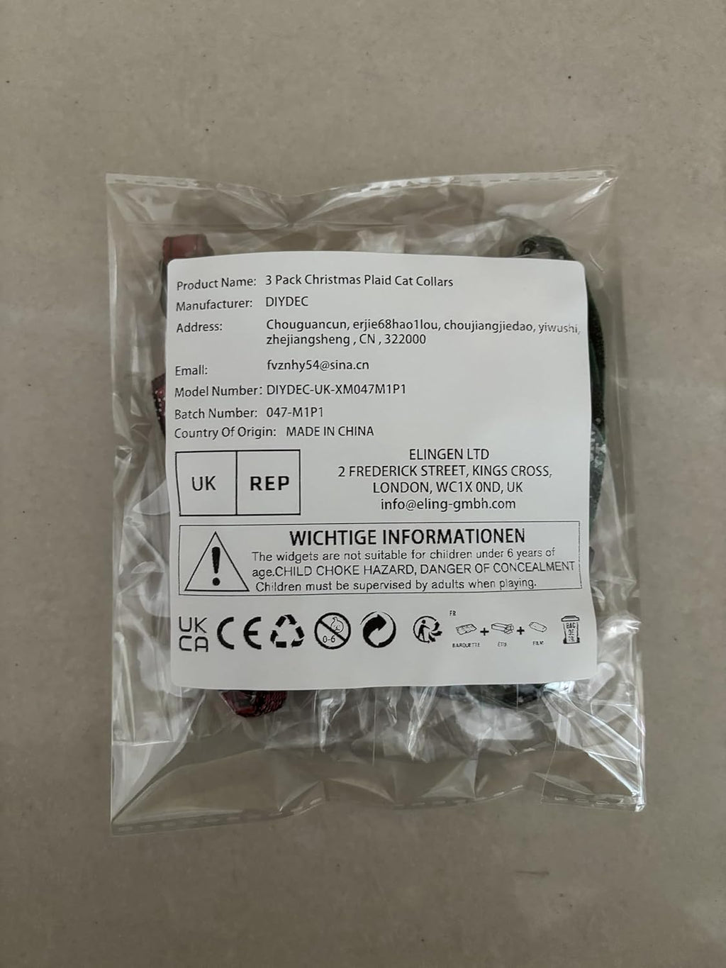 3 Pack Christmas Plaid Cat Collars, Breakaway Cat Collars with Bow Tie Bells Xmas Adjustable Plaid Snowflake Collar Safety Quick Release for Puppy Kitten Supplies