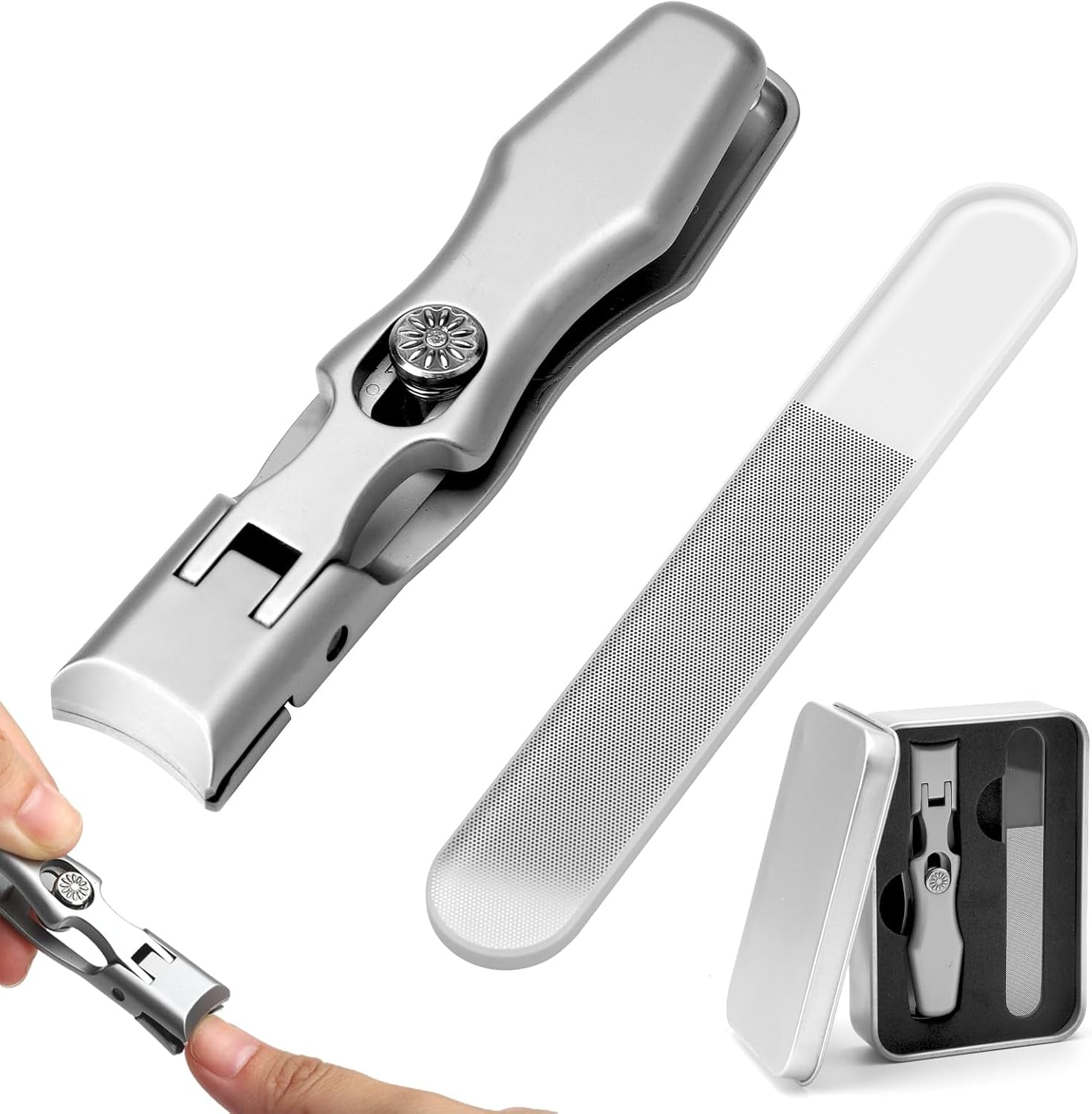 German Nail Clippers - Best for Thick Nails & Acrylic, Toe Nail Clippers