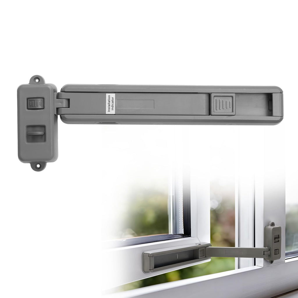 INMOZATA Window Restrictor Baby & Toddler Safety Window Locks for UPVC Windows, for Wooden, Metal & Aluminium Windows, Self-Adhesive, No Drilling& Tools Required, 1Pc