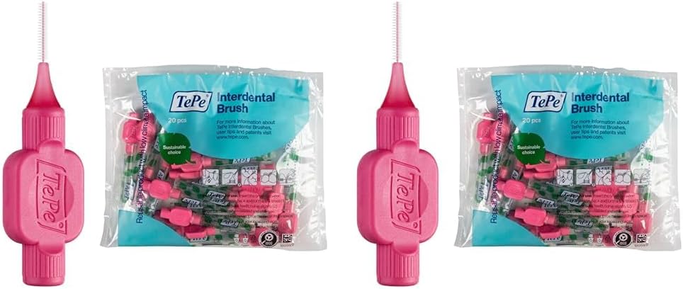 Tepe Interdental Brush, Original, Yellow, 0.7 Mm/Iso 4, 8Pcs, Plaque Removal, Efficient Clean between the Teeth, Tooth Floss, for Narrow Gaps