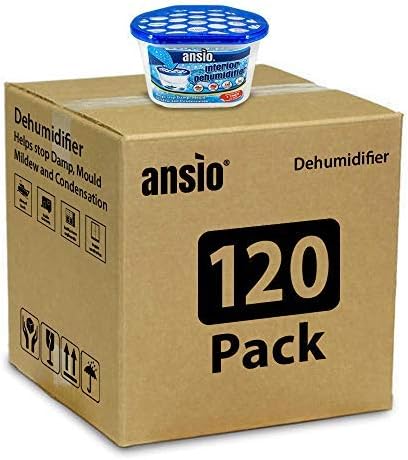ANSIO Dehumidifier Disposable Pack of 10 Room Moisture Absorber Condensation Remover De Humidifiers for Damp, Mould in Home, Bathroom, Window, House, Kitchen, Wardrobe, Bedroom Interior Moisture Traps