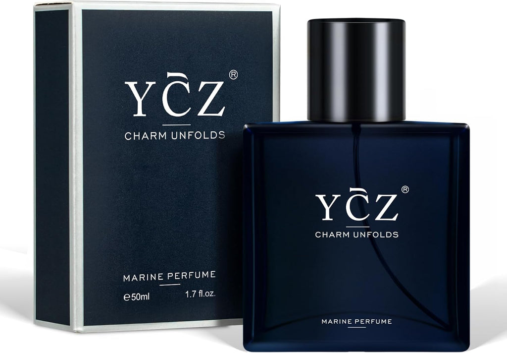 Ycz Charm Unfolds Marine Perfume for Men, 1.7 Oz. Long Lasting Eau De Parfum for Men, Oriental Woody Fragrance - Ideal Special Occasions, Making It the Ideal Gentlemen’S Gift