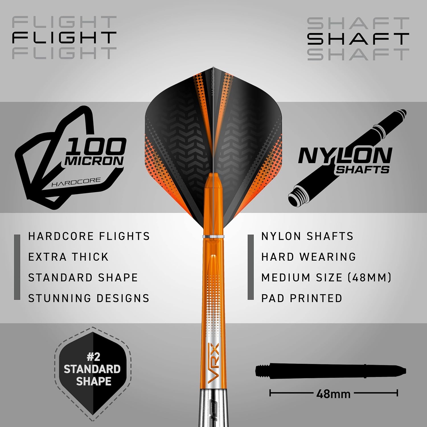 RED DRAGON Amberjack Tungsten Darts Set with Darts Flights & Dart Stems (Shafts) – Professional 90% Tungsten Premium Darts Set – Available in 22G, 23G, 24G, 25G, 26G, 27G, 28G, 30G