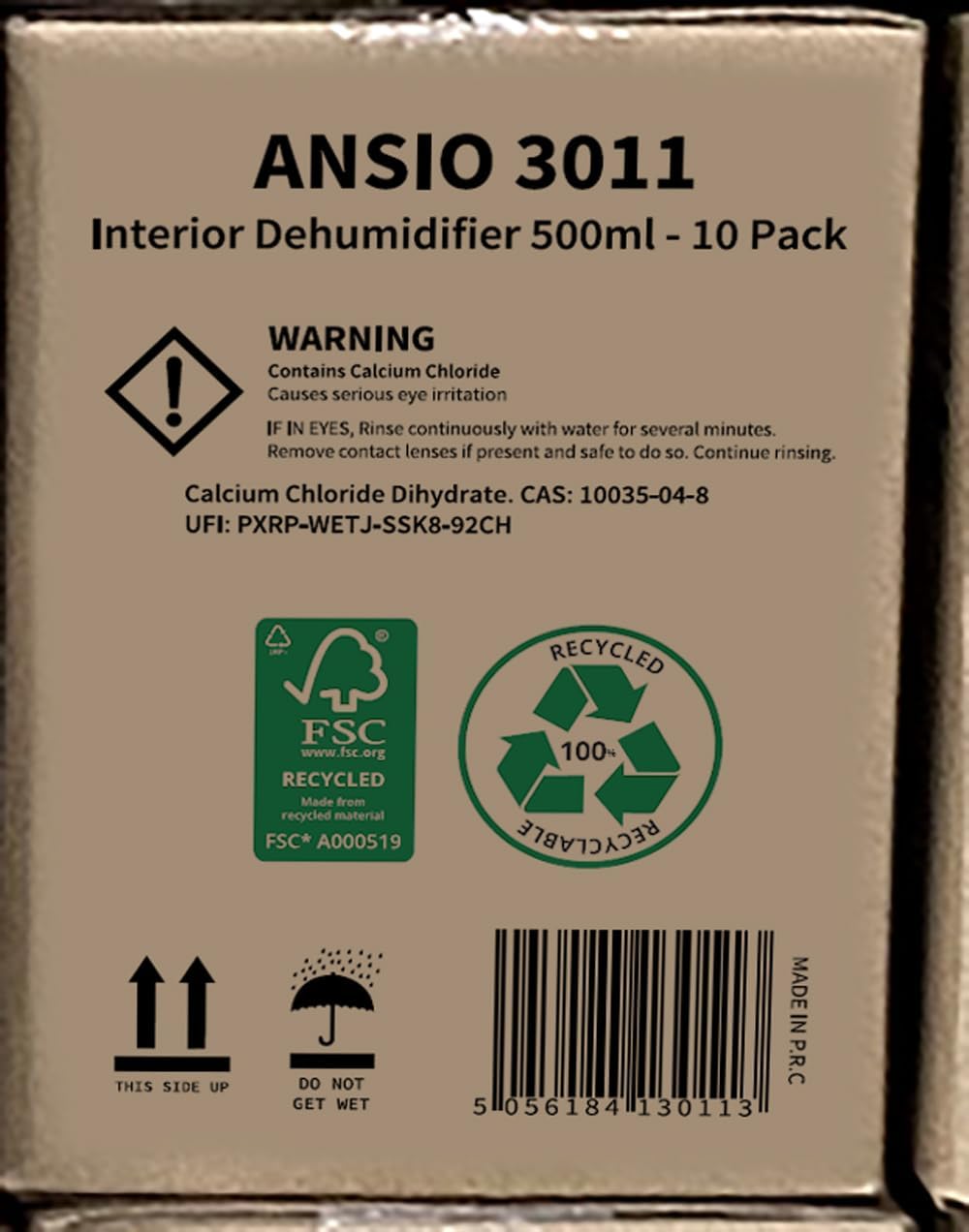 ANSIO Dehumidifier Disposable Pack of 10 Room Moisture Absorber Condensation Remover De Humidifiers for Damp, Mould in Home, Bathroom, Window, House, Kitchen, Wardrobe, Bedroom Interior Moisture Traps