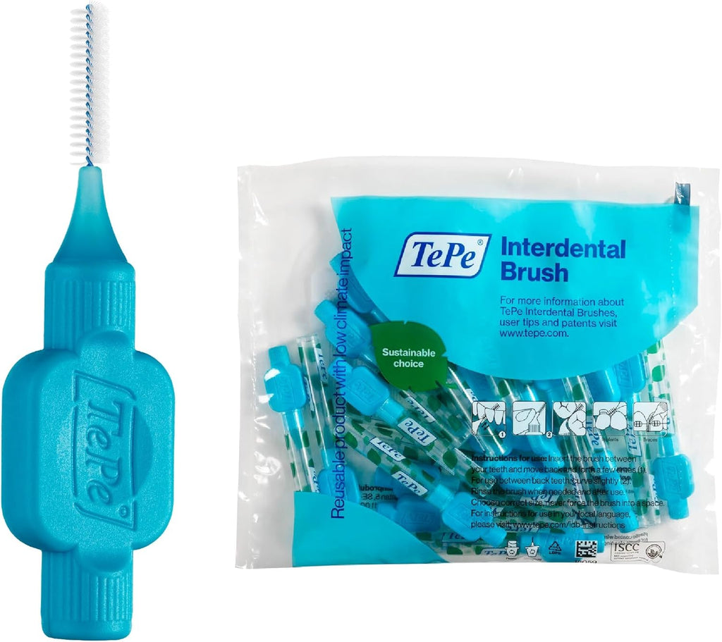 Tepe Interdental Brush, Original, Yellow, 0.7 Mm/Iso 4, 8Pcs, Plaque Removal, Efficient Clean between the Teeth, Tooth Floss, for Narrow Gaps