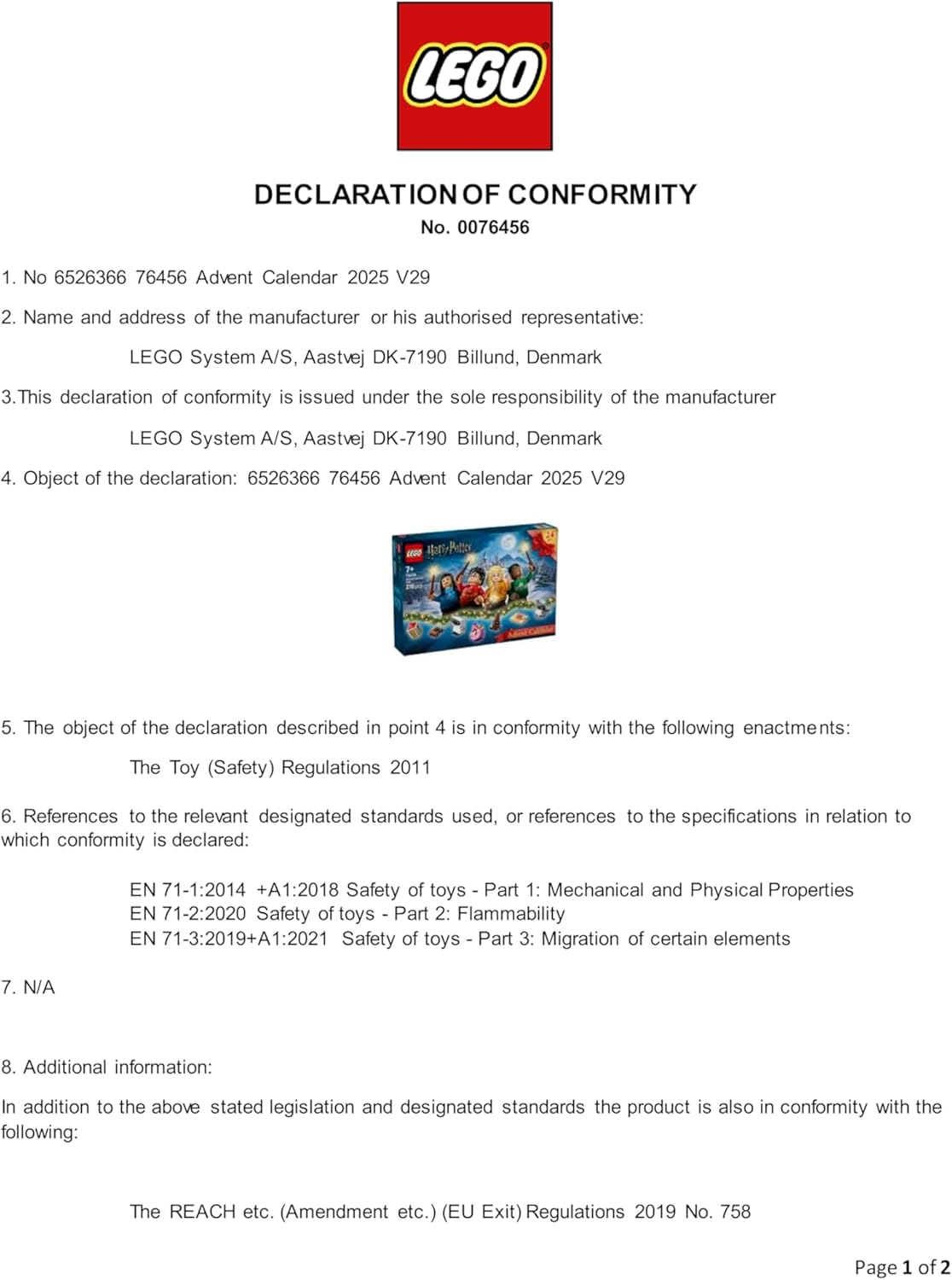 Harry Potter Advent Calendar 2025 for 7+ Year Old Boys & Girls - Christmas Countdown Toy with 24 Surprises Incl. 8 Minifigures in Festive Jumpers, & Mini Builds - Gift Idea - 76456