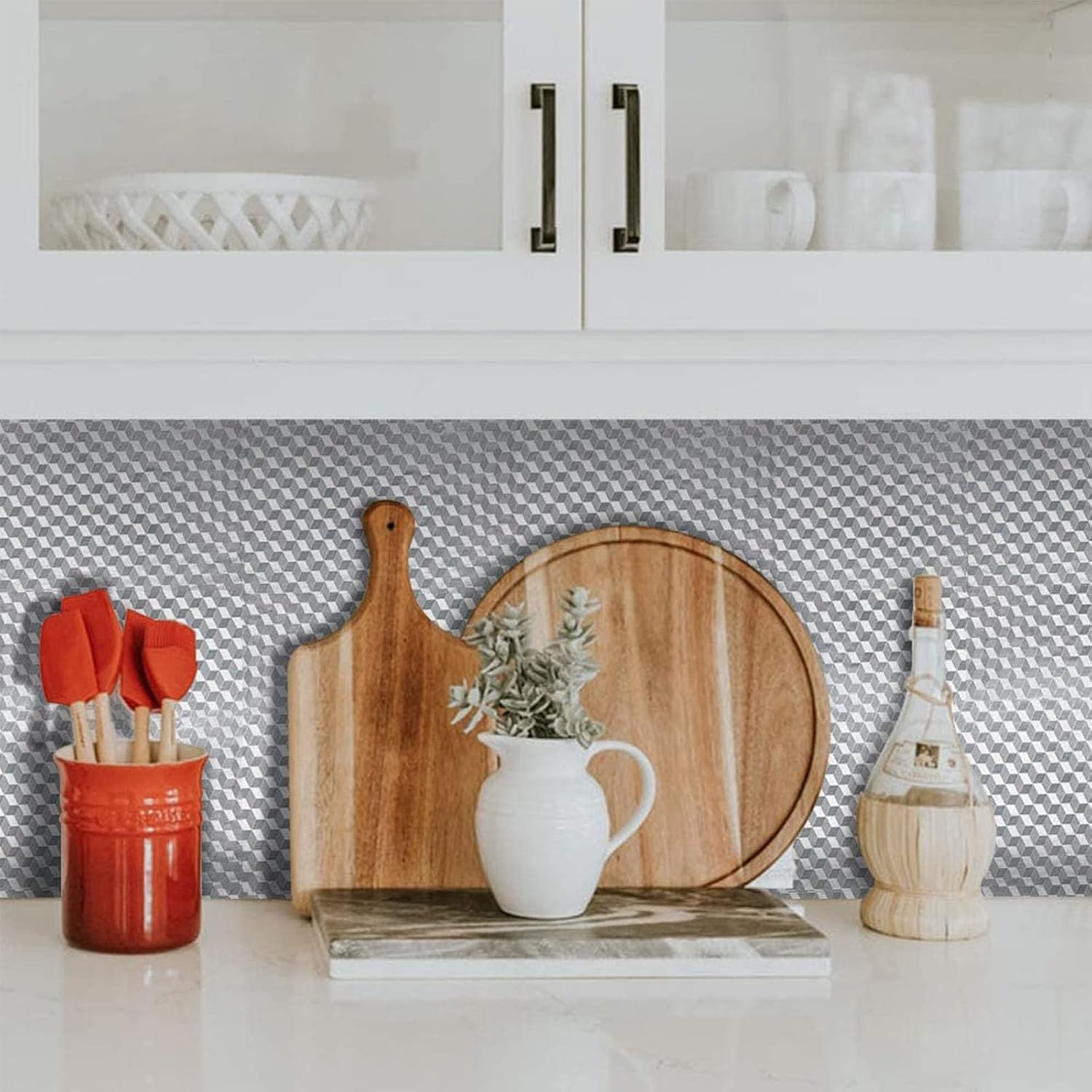 Abyssaly Oil Proof Sticker Self Adhesive Wallpaper Viny Wrap Aluminum Silver Foil 30Cm X 200Cm Waterproof Sticky Back Plastic Roll for Kitchen Drawer Liners Shelf Liner Cupboard Backsplash