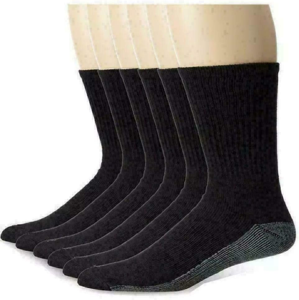 Workwear Men’S Arch Support Reinforced Toe Heel Cotton Rich Comfortable Heavy Duty Cushioned Sole Work Socks (6-11)