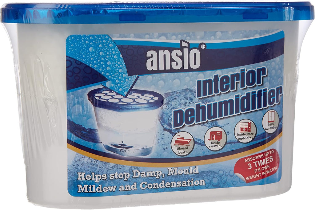 ANSIO Dehumidifier Disposable Pack of 10 Room Moisture Absorber Condensation Remover De Humidifiers for Damp, Mould in Home, Bathroom, Window, House, Kitchen, Wardrobe, Bedroom Interior Moisture Traps
