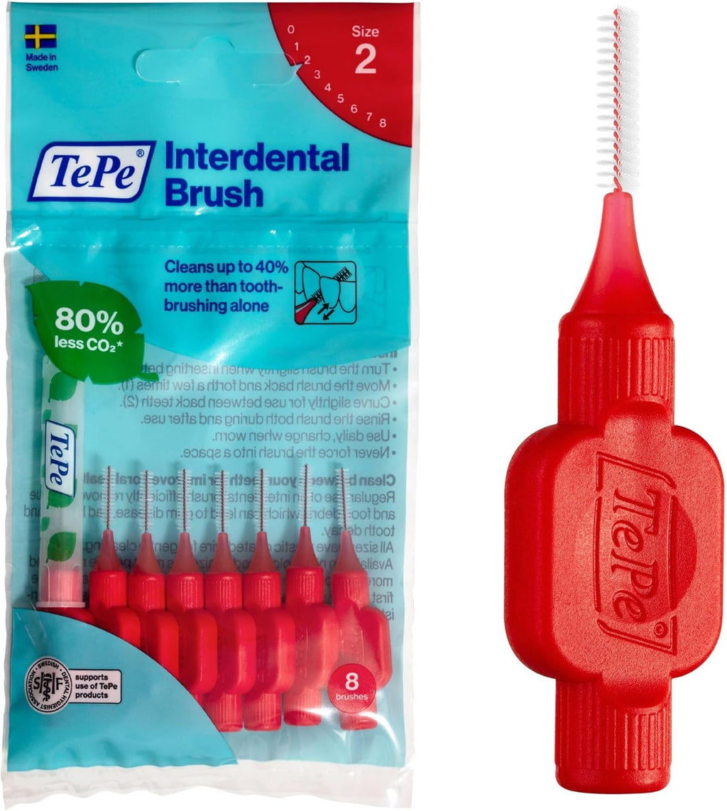 Tepe Interdental Brush, Original, Yellow, 0.7 Mm/Iso 4, 8Pcs, Plaque Removal, Efficient Clean between the Teeth, Tooth Floss, for Narrow Gaps
