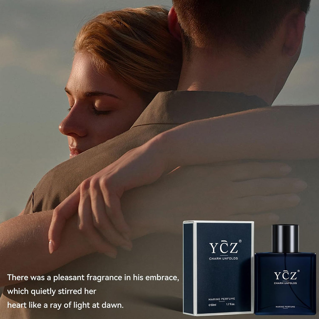 Ycz Charm Unfolds Marine Perfume for Men, 1.7 Oz. Long Lasting Eau De Parfum for Men, Oriental Woody Fragrance - Ideal Special Occasions, Making It the Ideal Gentlemen’S Gift