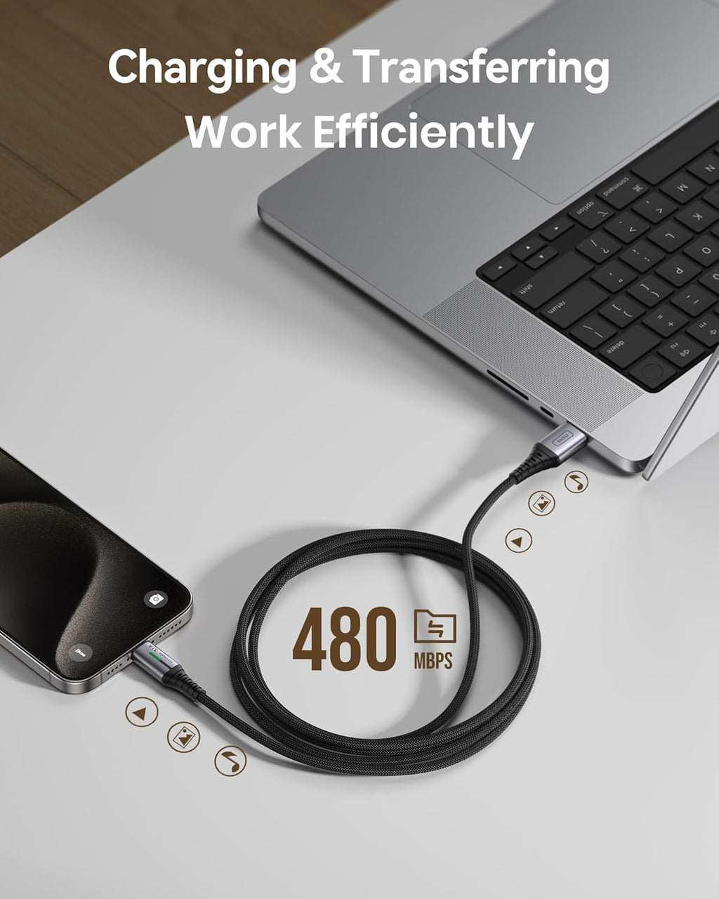 USB C Charger Cable, 2M Type C Cable Fast Charging, Braided USB a to USB-C Phone Charger Cable USBC for Iphone 17 16 15 Pro Max, Samsung Galaxy S25 S24 Ultra, Pixel 9, Ipad Air, Switch Steam Etc.