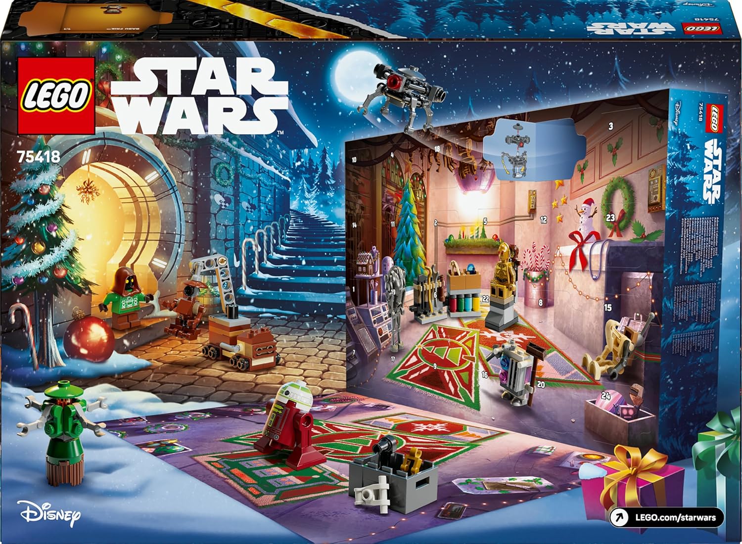Star Wars Advent Calendar 2025 for 6+ Year Old Boys - Christmas Countdown Toy with 24 Surprises Incl. 2 Minifigures & 5 Droid Figures - Gift Idea - 75418