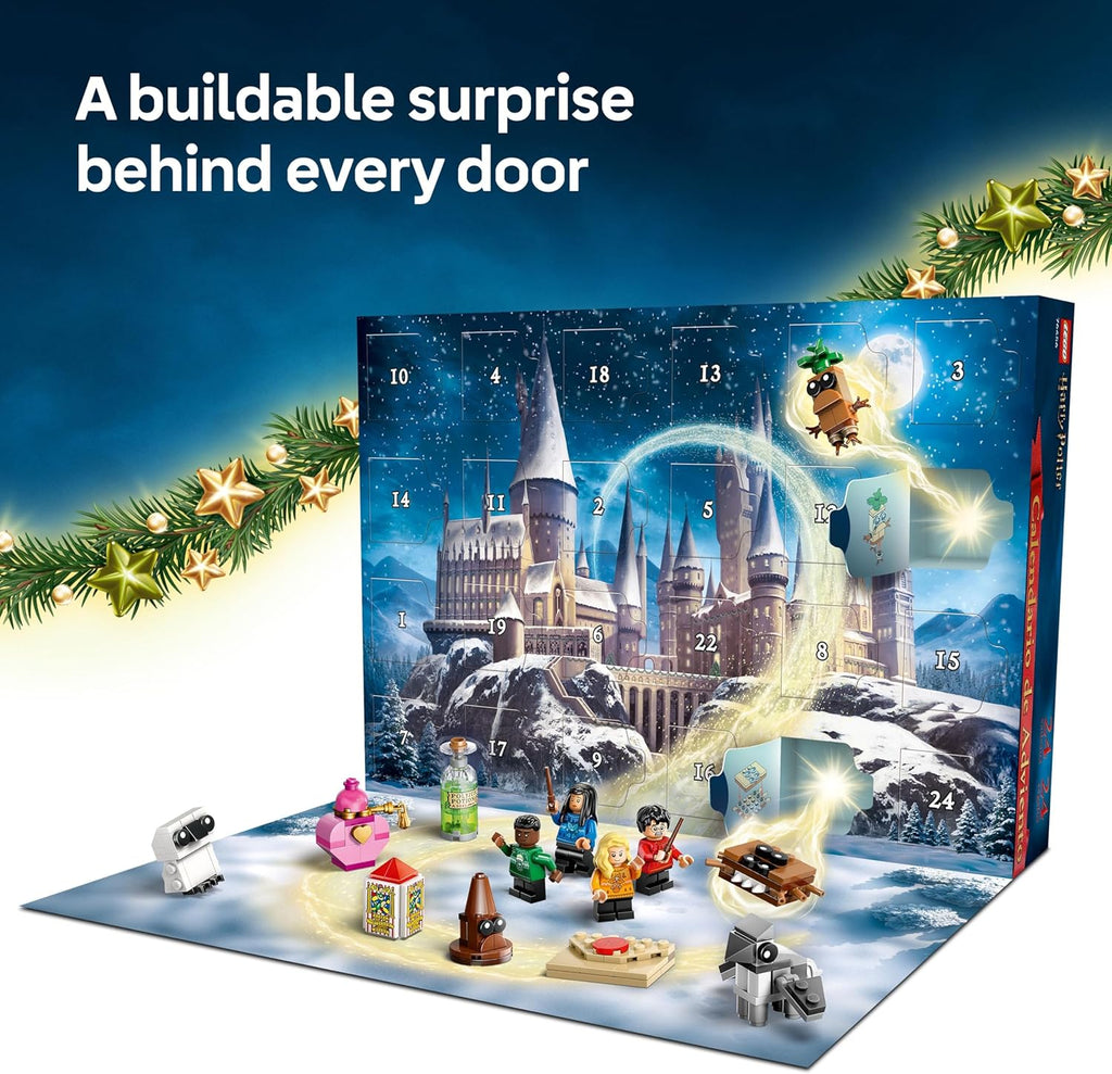 Harry Potter Advent Calendar 2025 for 7+ Year Old Boys & Girls - Christmas Countdown Toy with 24 Surprises Incl. 8 Minifigures in Festive Jumpers, & Mini Builds - Gift Idea - 76456