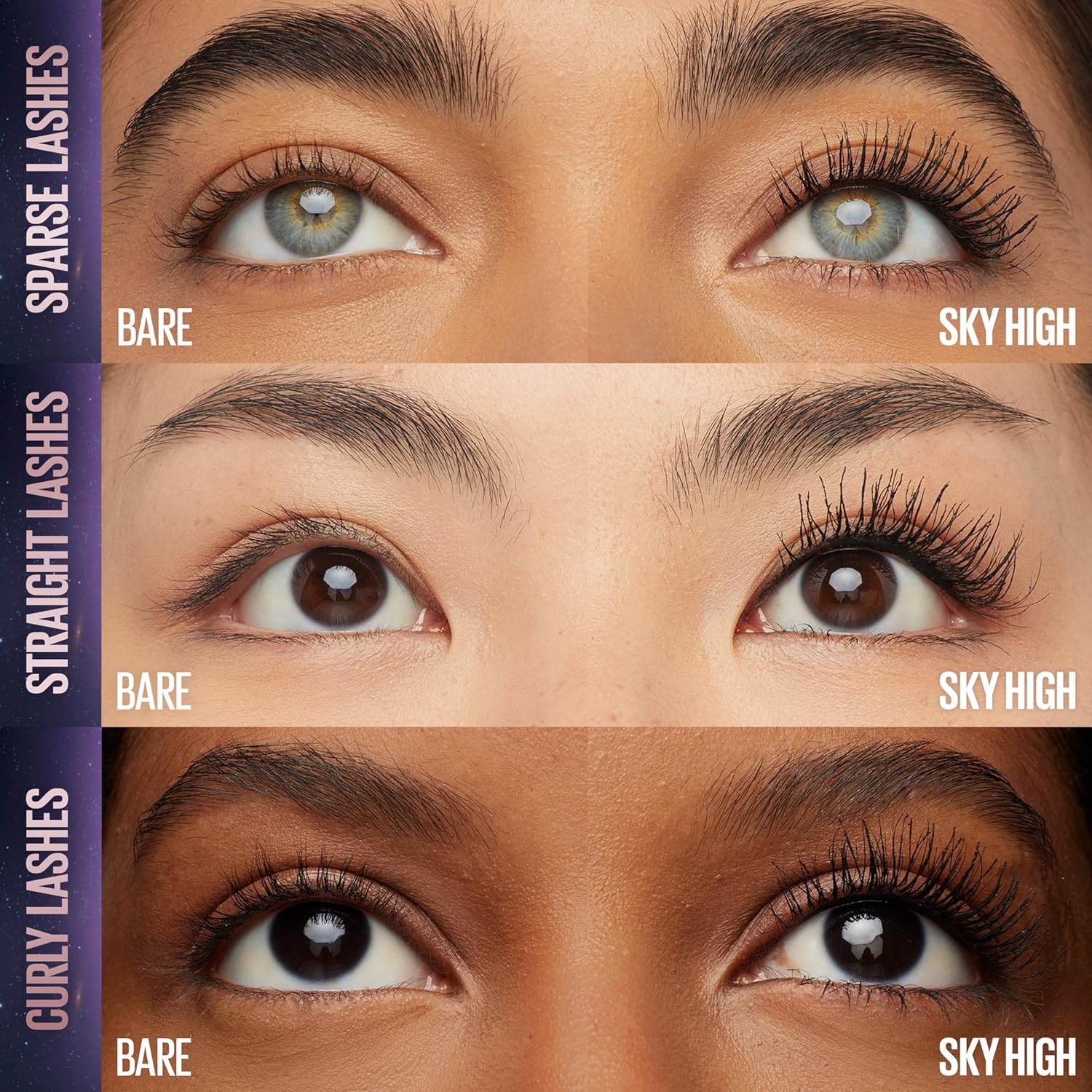 Maybelline New York Lash Sensational Sky High Mascara, Volumising & Lengthening Mascara, Washable Flake-Free Formula Infused with Bamboo Extract & Fibres, 7.2 Ml