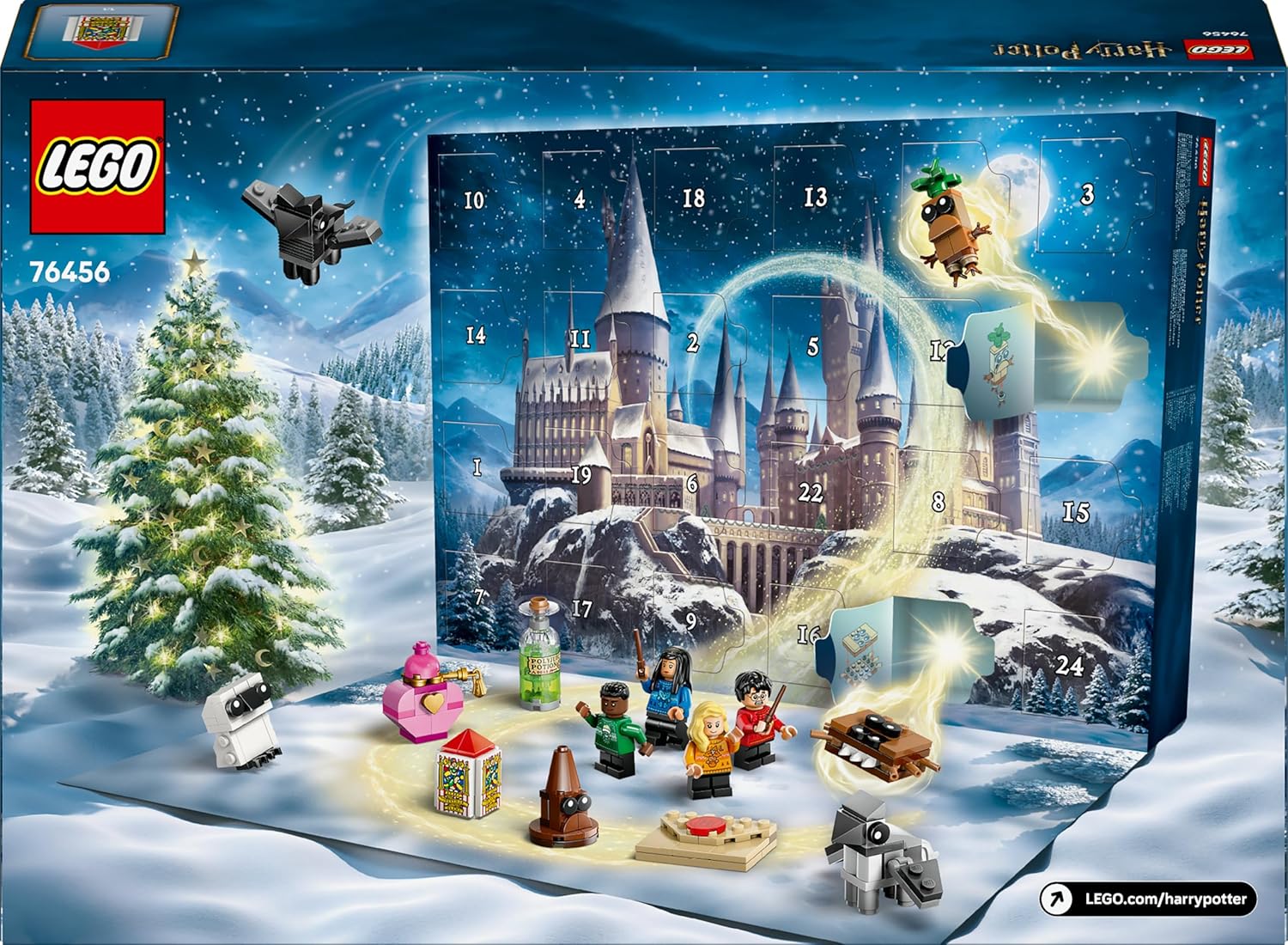 Harry Potter Advent Calendar 2025 for 7+ Year Old Boys & Girls - Christmas Countdown Toy with 24 Surprises Incl. 8 Minifigures in Festive Jumpers, & Mini Builds - Gift Idea - 76456