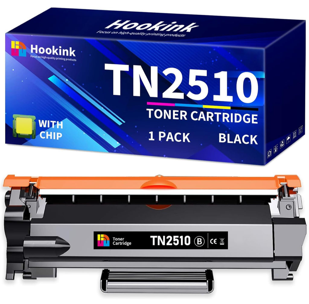 Hookink Twin Pack Brother TN-2510 Black Toner Cartridge