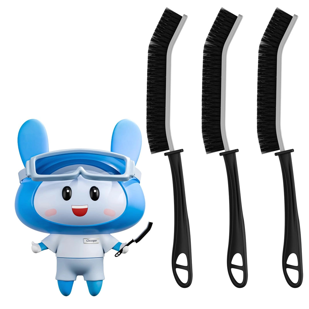 3 Pack - Multi-pack Cleangor Crevice Cleaning Brush Hard Bristle for Recess/Gaps