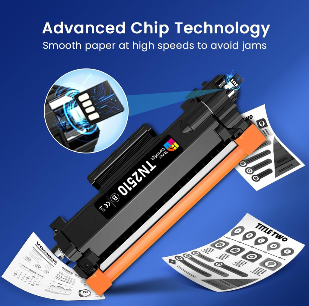 Hookink Twin Pack Brother TN-2510 Black Toner Cartridge