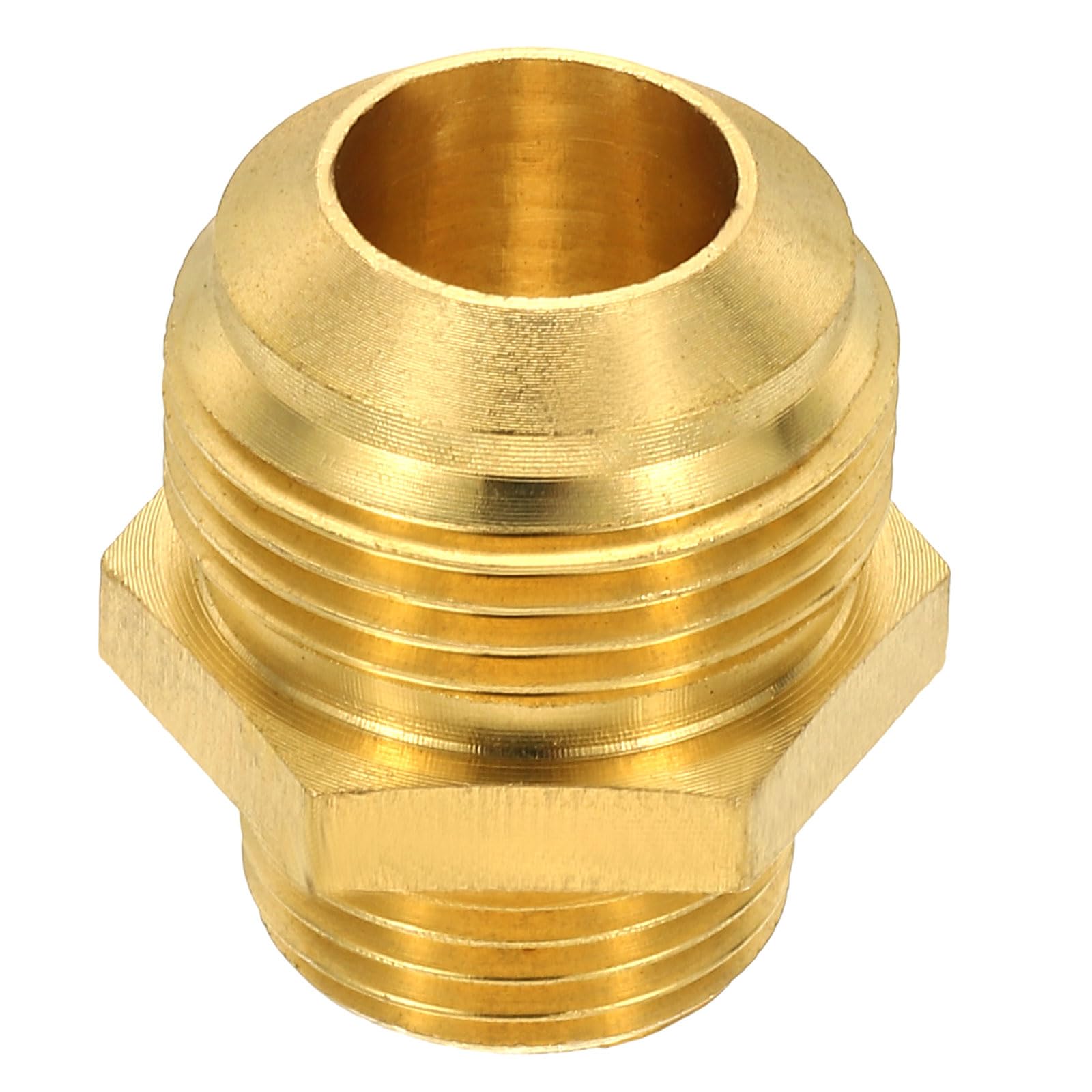 PATIKIL Brass Flare Coupling Fitting, 1/2" Male NPT x 5/8" Male Flare Thread Brass Pipe Fitting Connector Tubing Adapter Coupler Reducer for Propane, Fuel, Oil, Gas Systems