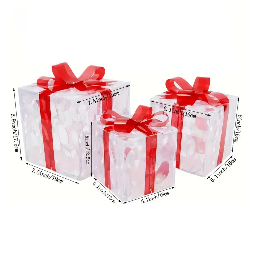 Christmas Decorations Set with Light Box Gift for Christmas Parties and Family Gatherings