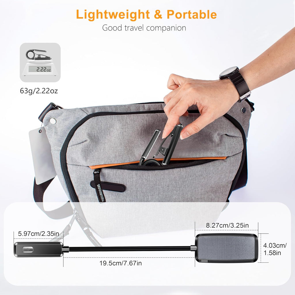 9 LED Clip on Book Light, 3 Eye-Protecting Modes Flexible Reading Light Book Lamp (Warm&Cool White) -Stepless Dimming, Rechargeable, Long Battery Life, 4-Level Power Indicator