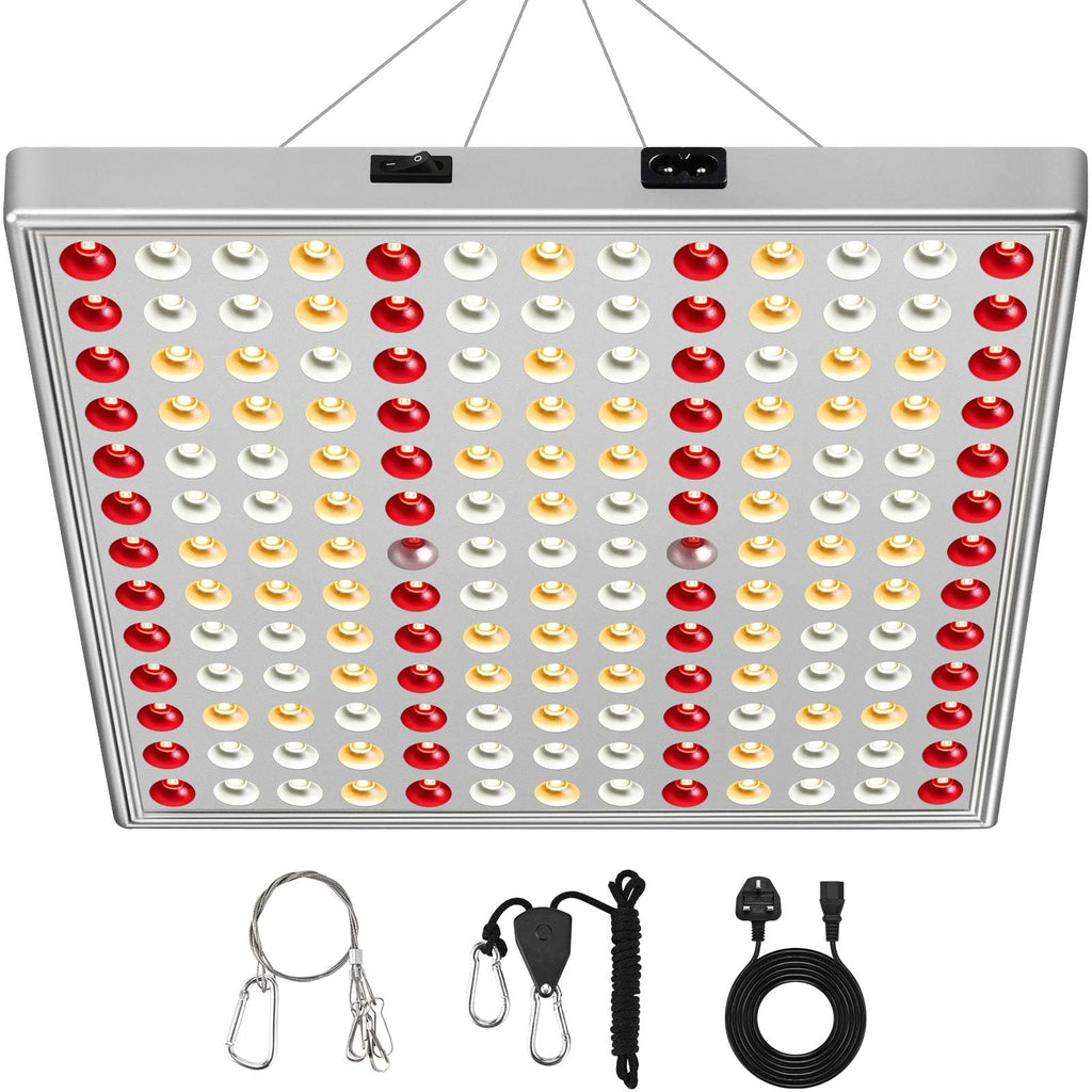 2025 Newest CW2000 LED Grow Lights Full Spectrum Grow Lamp with 3-Metre Cable for Greenhouse and Indoor Plant Veg and Flower Growing Coverage 2 x 2Ft [Silver]