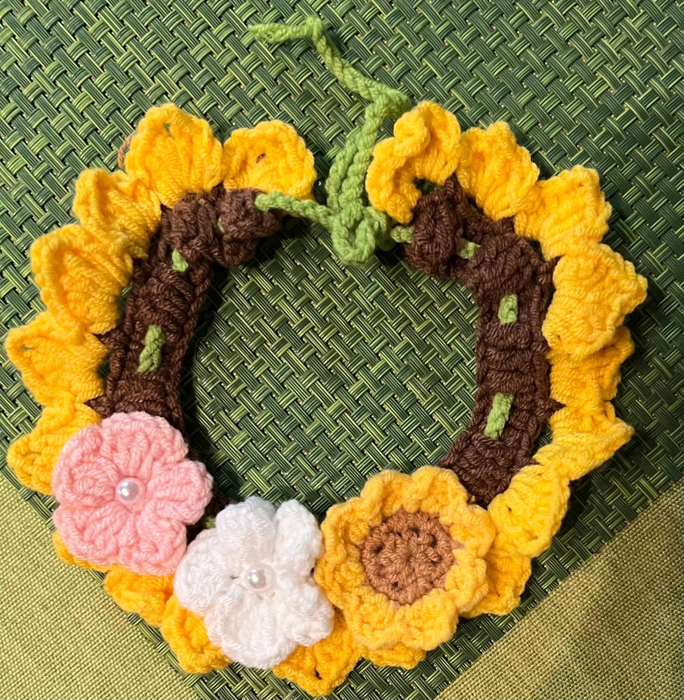 Handmade Crochet Pet Collar: Customizable Knit Cat & Dog Collar