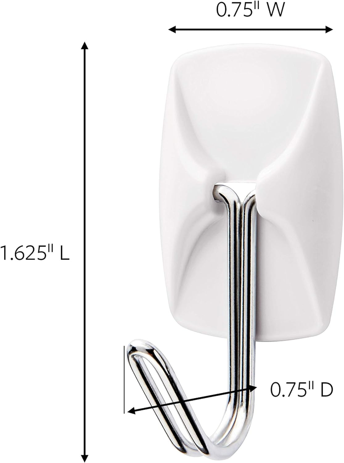 Command GP067-16NA Small Wire Hardware, Silver, White, 16 Hooks