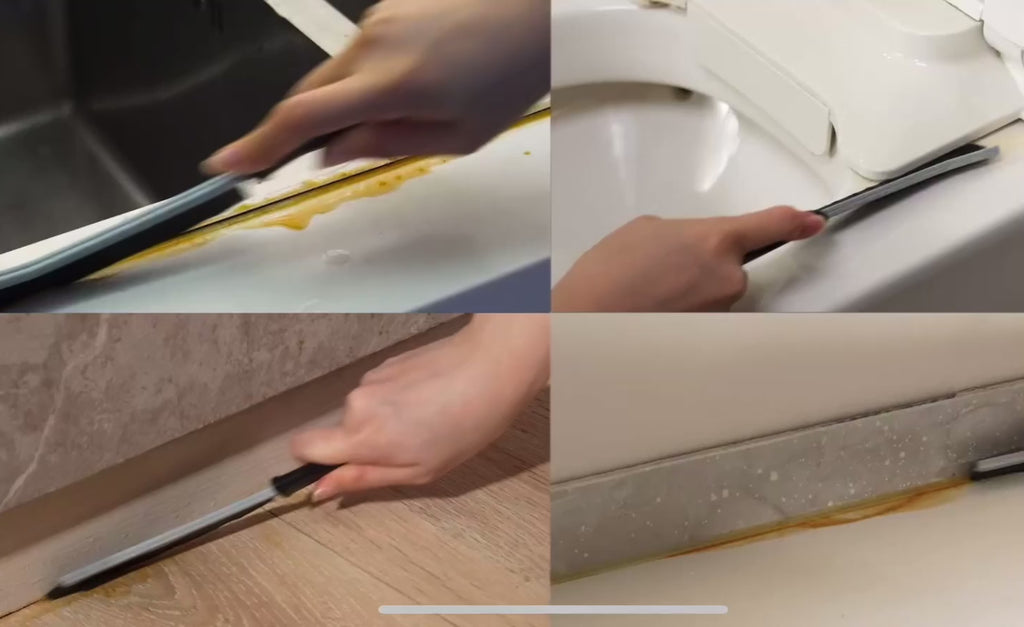 3 Pack - Multi-pack Cleangor Crevice Cleaning Brush Hard Bristle for Recess/Gaps